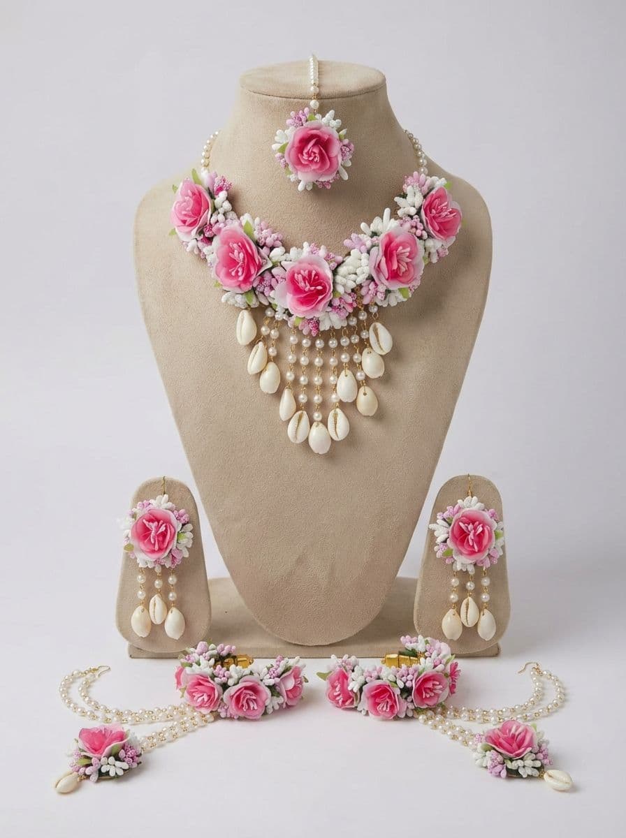 Floral Haldi Bridal Jewellery Set